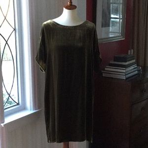 Eileen Fisher Green Velvet Tunic Large